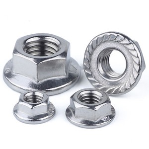 M8x1.25 Stainless Steel Non-Serrated Flange Nuts DIN6923 Nuts M8-1.25