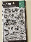 Hero Arts Stamp Set Wheel Barrel Friends 17 stamps Thanksgiving  sentiments NIP