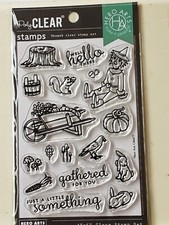 Hero Arts Stamp Set Wheel Barrel Friends 17 stamps Thanksgiving sentiments NIP