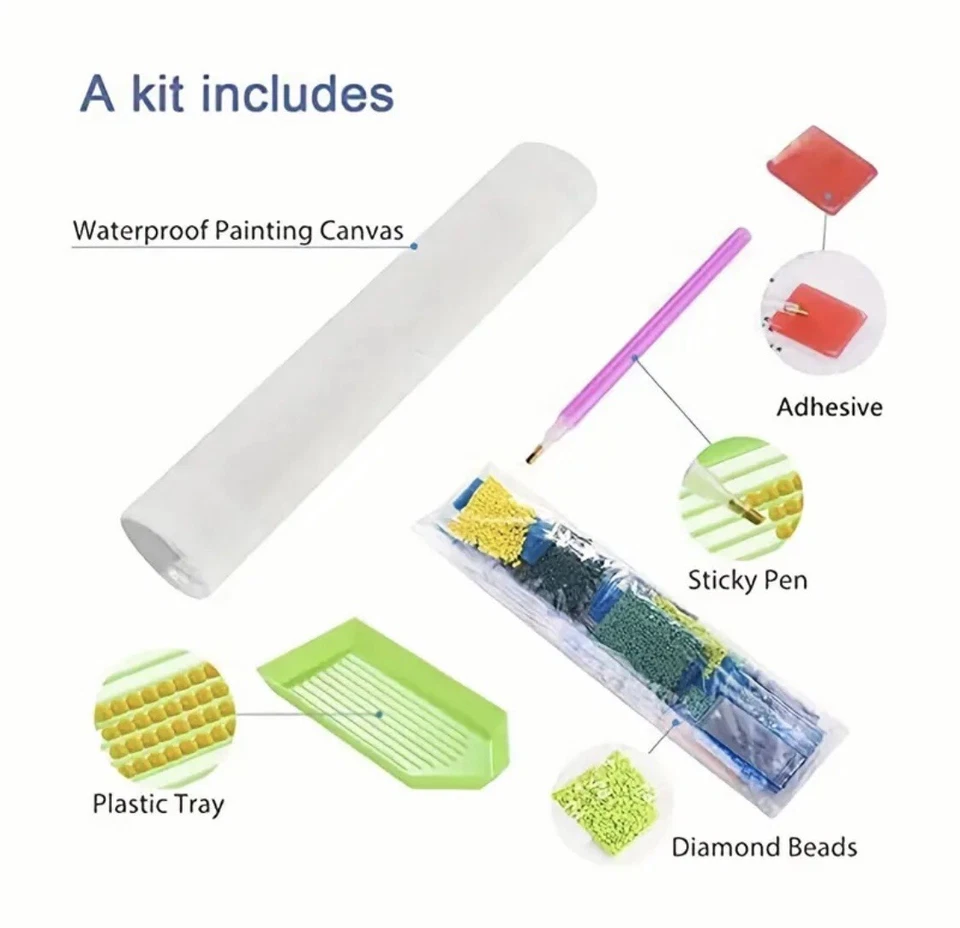 Kit de pintura de diamante familiar (12 pol x 12 pol) - Imagem 2 de 4