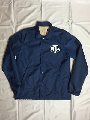 Deus Ex Machina ダークネイビー　ジャケット Lサイズちゃび Deus Ex Machina outdoor windbreaker men's coach nylon navy jacket