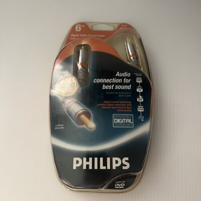  Philips Digital Audio Coax Cable 24K Gold Plated Series DVD/CD/TV/AV M62797 New