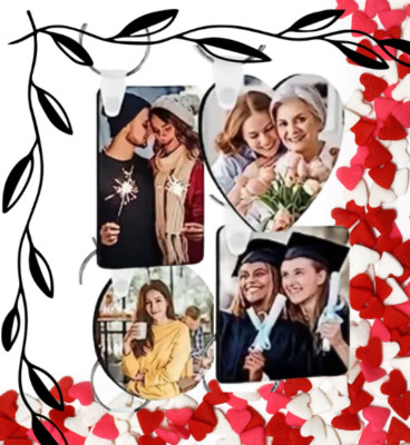 Individueller Schlüsselanhänger Hochzeit Geburtstag Baby personalisiert FARBSTOFFSUBLIMATION UK-Bestand