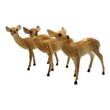 Vintage Celluloid Deer Figurines 651 Christmas Decor Set of 3 Hong Kong 50s-60s