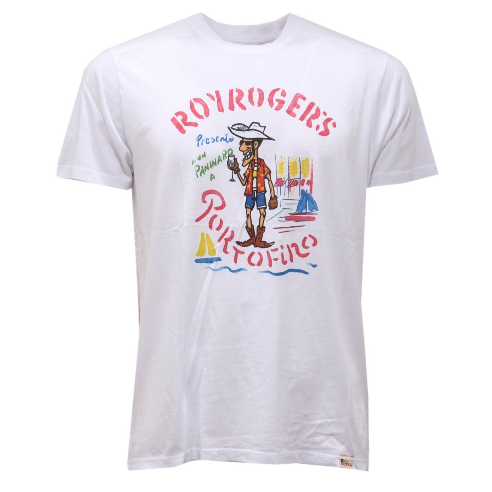 2500AH maglia uomo ROY ROGERS белая футболка из джерси и хлопка для мужчин 9290₽