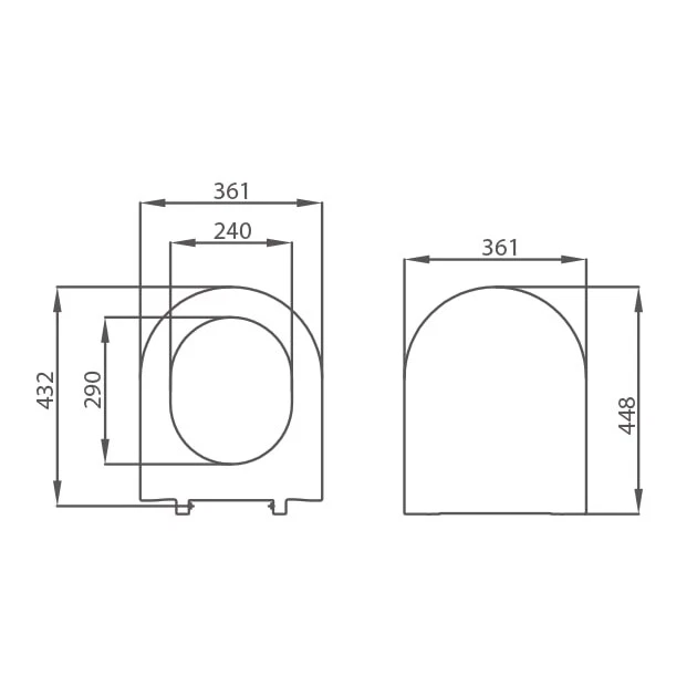 sedile copriwater Flaminia App asse copri wc vaso tavoletta di plastica ricambio - Immagine 2 di 4
