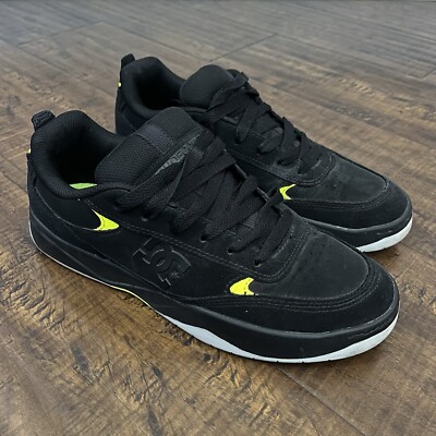DC Skateboard Shoes Penza Black Green Size Puffy Skate Vtg