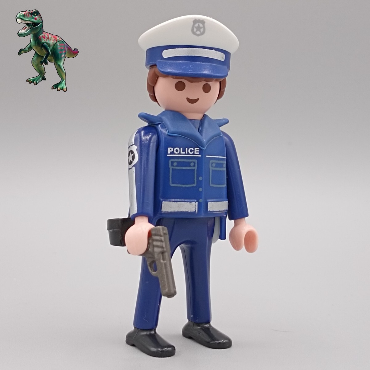Playmobil Policia Trafico Agente Oficial Coche Patrulla Police