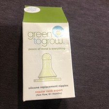 Green to Grow- Silicone Expert Regular Neck Replacement Bottle Nipples 3 Pack