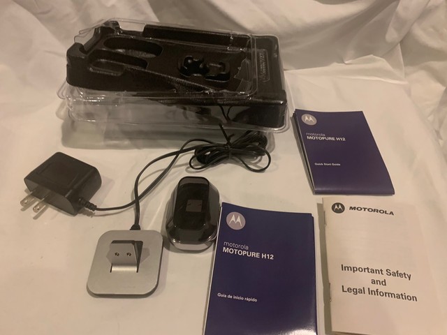 Motorola Motopure H12 Bluetooth Headset Chargers And Manuals for sale online