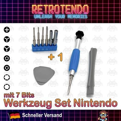 RETROTENDO Nintendo Schraubendreher Set für GameBoy Snes Switch Wii Werkzeug Tri Wing