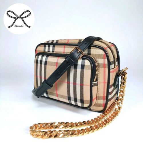 Burberry Camera bag Shoulder bag NOVA Check Plaid New Unused From Japan FS USD - Picture 1 of 10