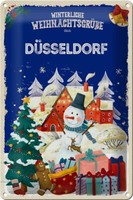 Blechschild WeihnachtsgrüßE DÜSseldorf Geschenk Deko Schild Tin Sign 20X30 Cm