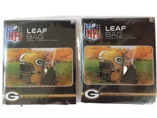 LEAF BAGS TWO (2) NFL GREEN BAY PACKERS STUFF-A-HELMET tm NEW in PACKAGES!