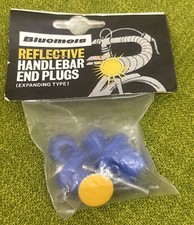 NOS Vintage BLUEMELS Riflettore Manubrio Spine Terminali ROYAL BLUE Raleigh BLUEMEL’S