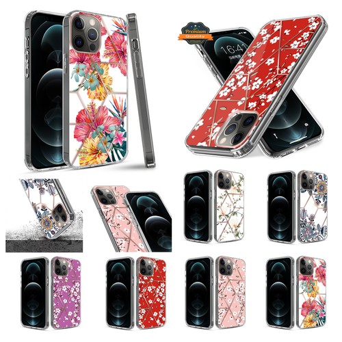 For Apple iPhone 14 (6.1") Fashion Art Floral Hybrid Hard TPU Back Case Cover - Picture 1 of 61