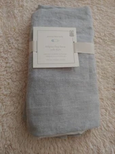 pottery barn kids belgian flax linen Crib Skirt original $89 gray new