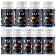 Blood Flow Titan Boost Pro Formula for Strength & Energy, 9 Bottles