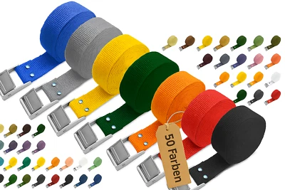 MARKENLOS Cinghia di Tensione con Blocchetto 25mm 50 Colori Lunghezza da 1m a 5m Cinghia Valigia