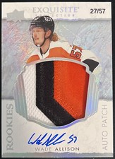 21-22 Upper Deck Exquisite Rookie Auto Patch #EC-WA Wade Allison 27/57