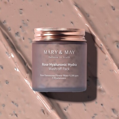 Mary&May vegane Rose Hyaluronic Hydra Abwaschmaske, koreanische Kosmetik, Kbeauty