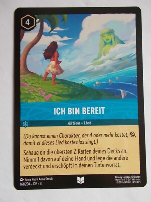 Disney Lorcana Karte Die Tintenlande 161/204 ICH BIN BEREIT