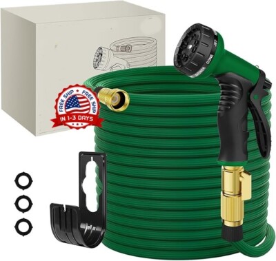 Tubería Con Spray Manguera De Agua Extensible 100 FT Riego Jardín Flexible NUEVO