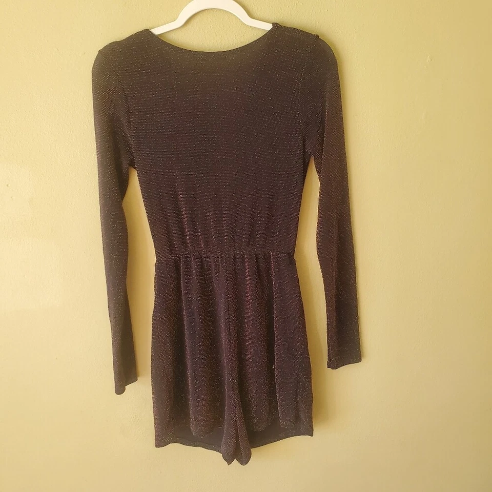 Mameluco BooHoo Noche Mujer Púrpura Brillante Capucha Cuello Manga Larga Talla 6 Foto 2 de 4