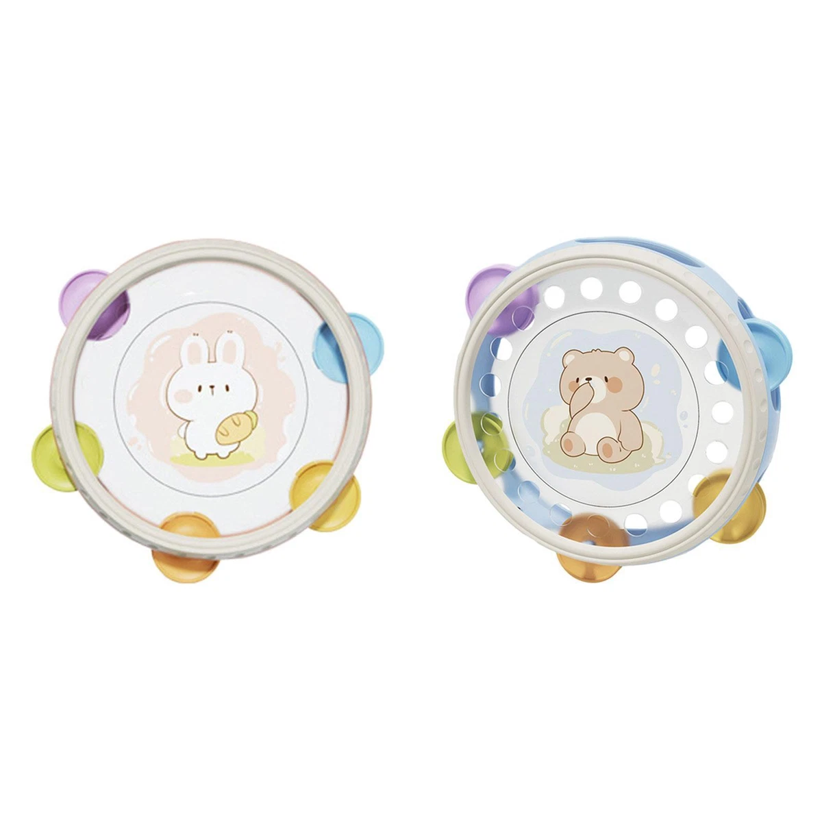 Handheld Tambourine Baby Drum Montessori Percussion Instrument