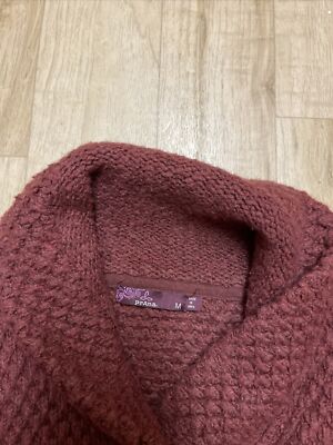 Prana Women's Elsin Sweater Coat Mulled Wine Cardigan Size M