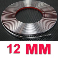 Car Styling Moulding Strip Chrome Trim Decoration Adhesive 12 mm Width 7.5 Meter