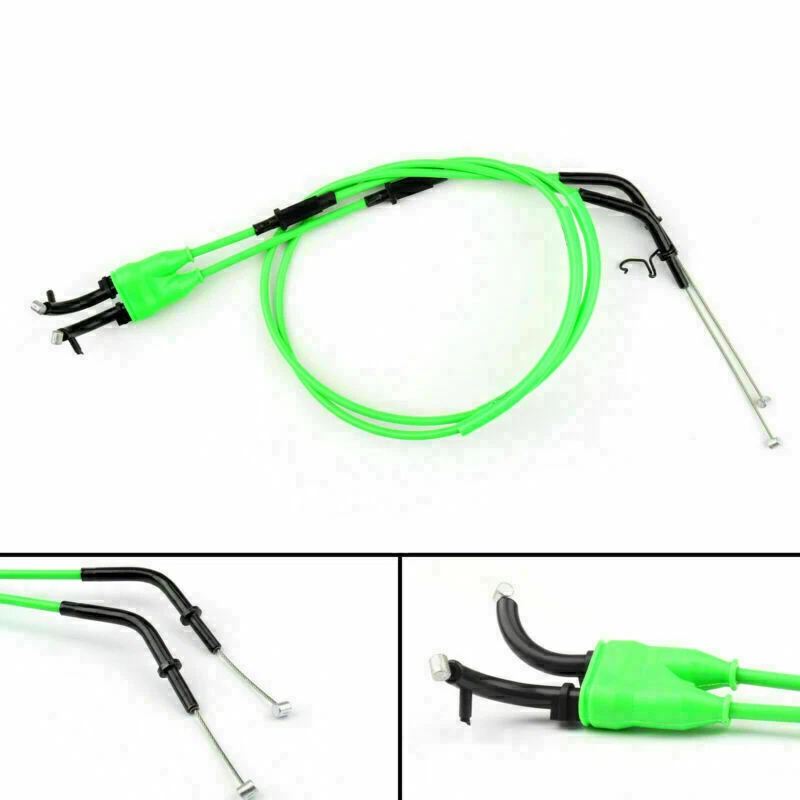 Motorcycle Throttle Cable For Kawasaki Ninja ZX-10R ZX1000D 2006-2007 Green U9 A Foto 2 de 4