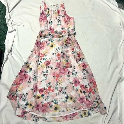 nicole miller floral tie front midi dress cottage core Size 12 Summer Vacay Sale - Picture 7 of 8
