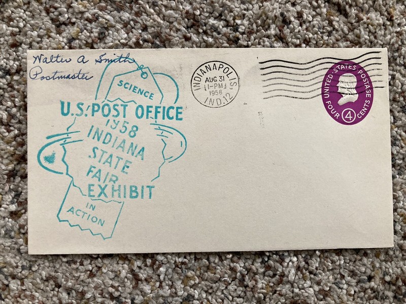 DR JIM STAMPS 1958 PHILATELIC COVER INDIANA STATE FAIR CACHET US POST OFFICE