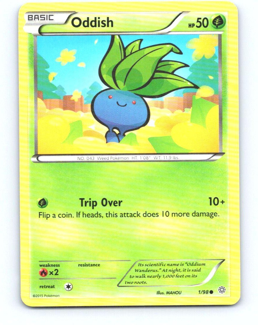 Oddish 1/98 Common Ancient Origins Pokemon Near Mint
