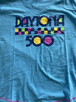 NASCAR Daytona 500 Daytona International Speedway Logo Blue T-Shirt Size M