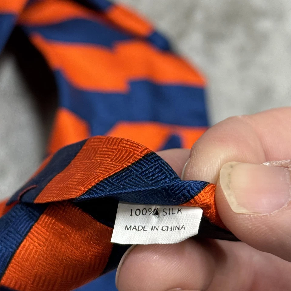 Corbata Florida Gators Para Hombre Naranja Azul NCAA Fútbol Rayas Seda Bordada Foto 3 de 4