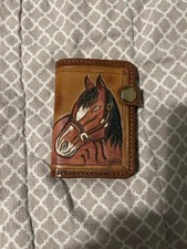 Leather Horse Bilfold Wallet Western Style Genuine Leather