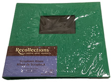 Recollections Scrapbook Album Green 12x12 Square 10 Pages CD Pocket Expandable