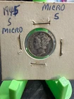 1945 S Micro S Mercury Dime VF E