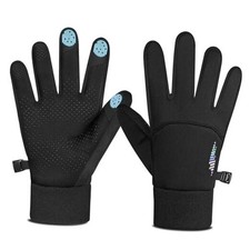 Kids Warm Winter Gloves Touchscreen Water-Resistant XL 10-12 years Black