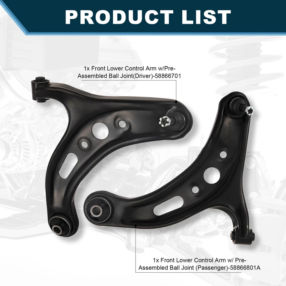 2PC For 2013-2018 Subaru BRZ Scion FR-S Front Lower Control Arm with Ball Joint - Изображение 4 из 4