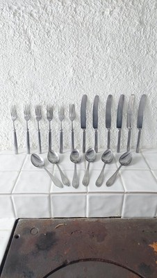 Vintage Hackman Sorsakoski Cutlery Set   Finnish Stainless Steel Flatware, 18-Pi