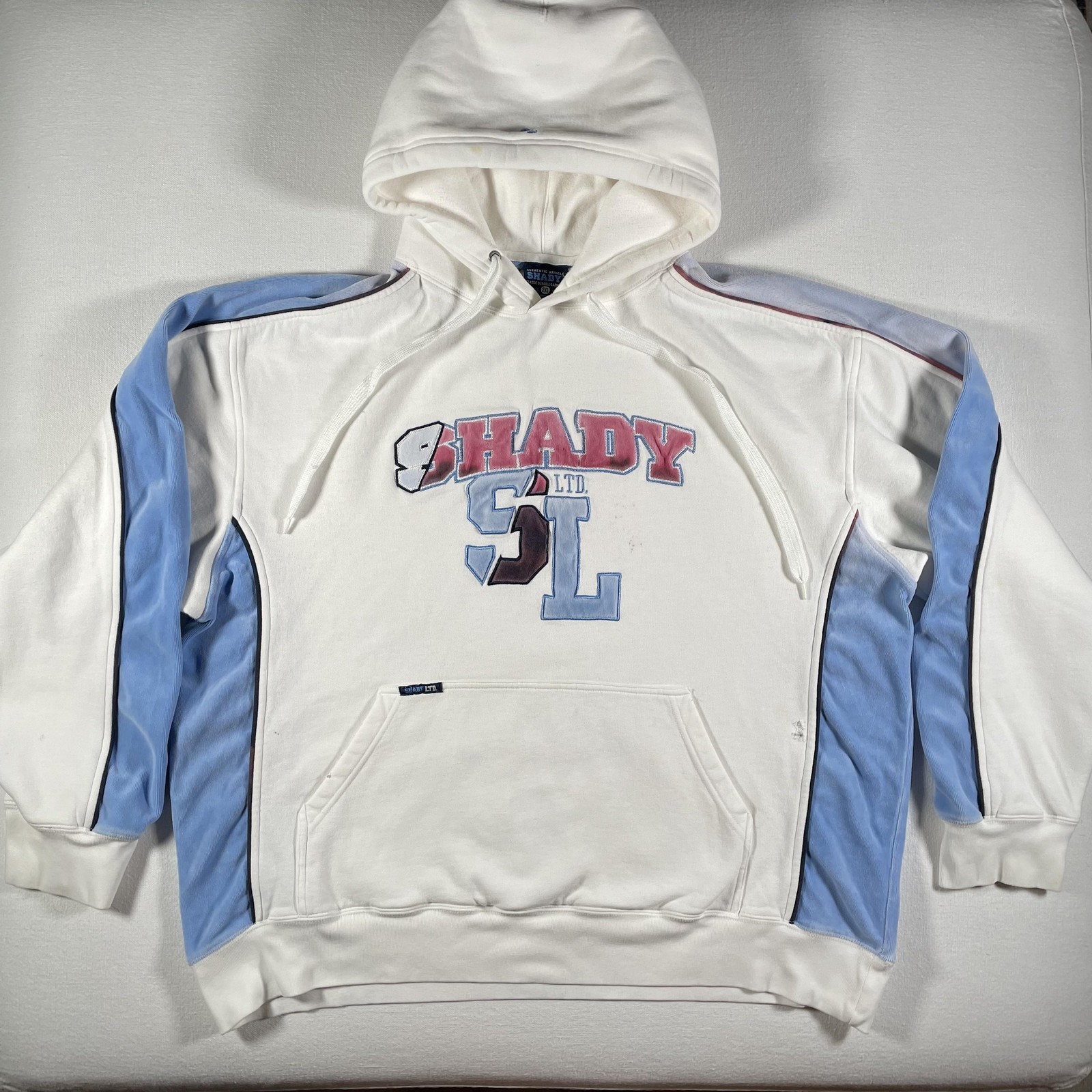 Vintage Shady LTD Eminem Hoodie Mens 2XL White Blue V… - Gem