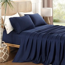 King Sheet Set 4 Piece, 16'' Deep Pocket Fitted Sheets Soft Breathable Microf...