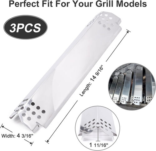 Placas térmicas de parrilla para Nexgrill 720-0925S BBQ PRO 122.20148511 Members Mark 0839 - Imagen 2 de 6
