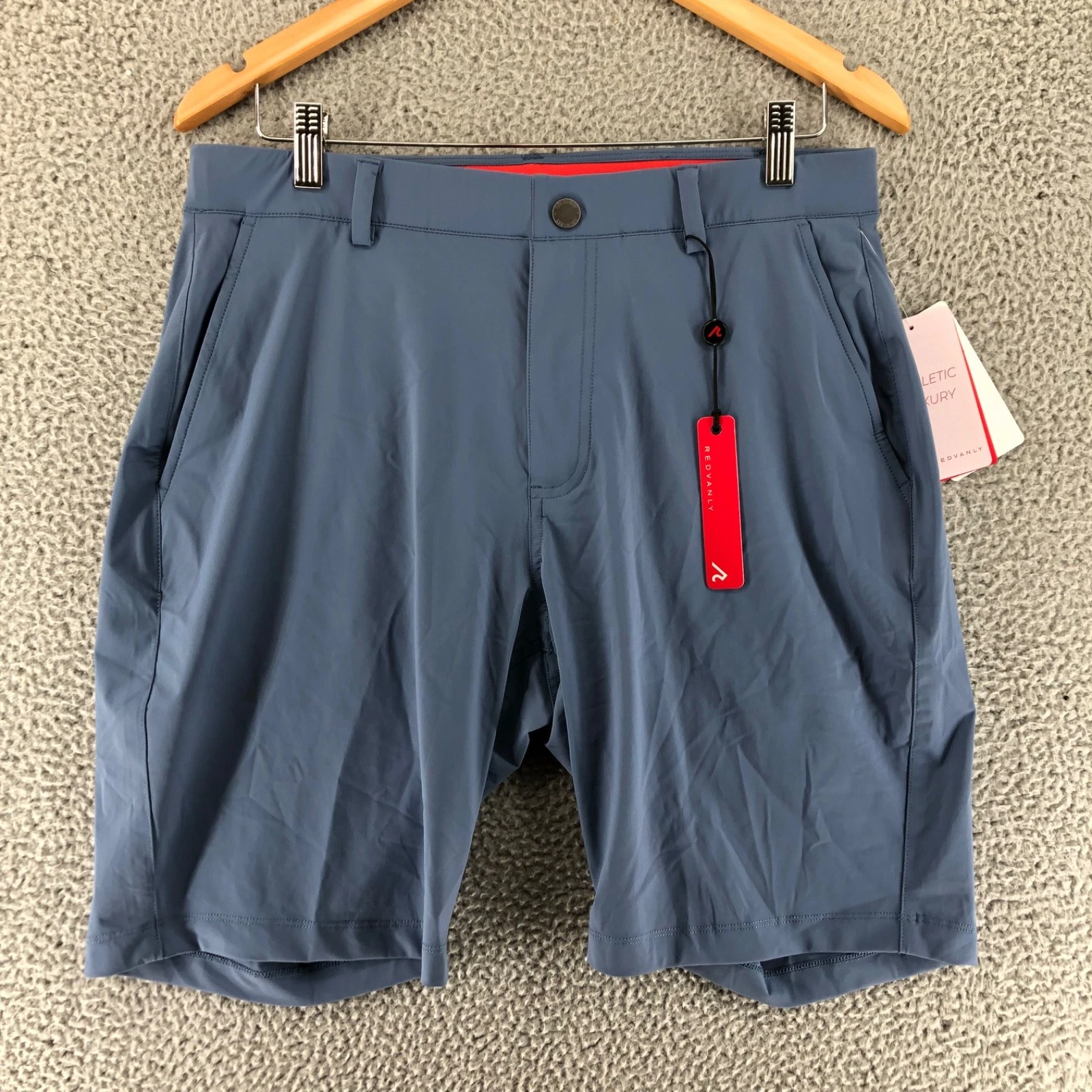 Redvanly Men's Size XL Hanover Pull-on Golf Shorts Blue Horizon 9" Athletic