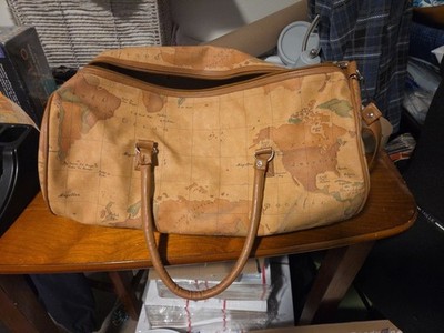 Vintag 1980's Meagellan World Map Large Duffle Bag Excellent Condition Clean.