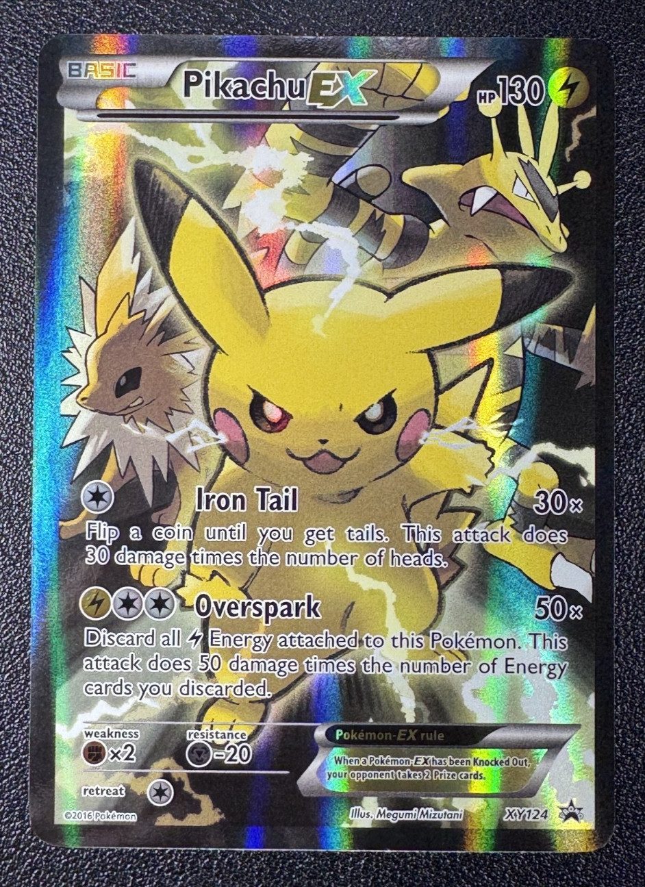 Pikachu EX XY124 XY Holo Black Star Promo Pokemon!