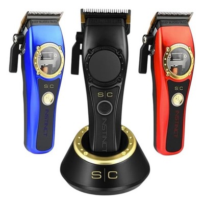 Stylecraft Instinct Cordless Vector Motor Clipper Black Blue Red for Head